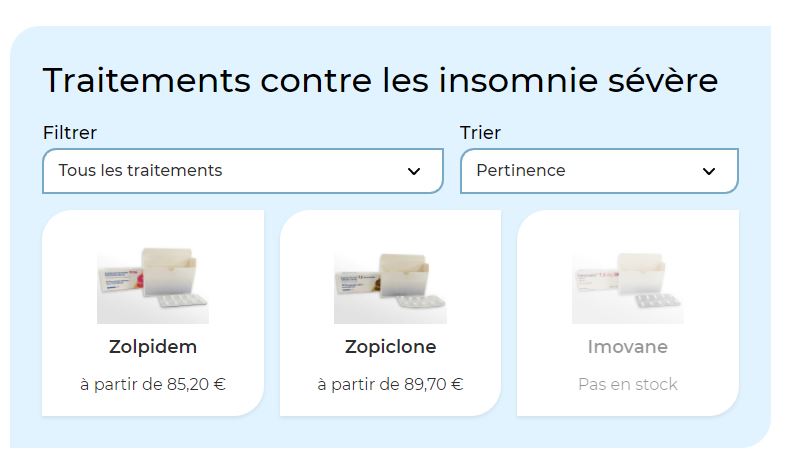 acheter de la Zopiclone ou du Zolpidem